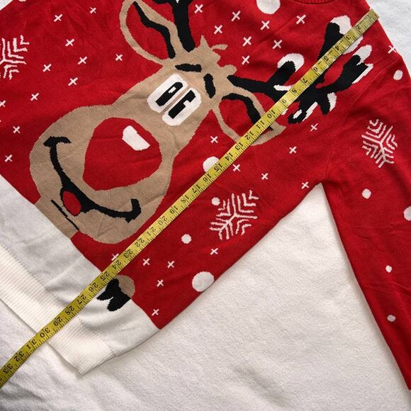 SSLR Red Rudolph Crewneck Men's Sweater - L  NWT - Picture 8 of 12